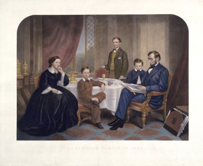 The Lincoln Family in 1861 (engraved by J.C. Buttre) by Francis Bicknell Carpenter